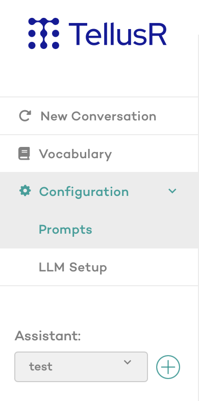 Assistant selection in menu